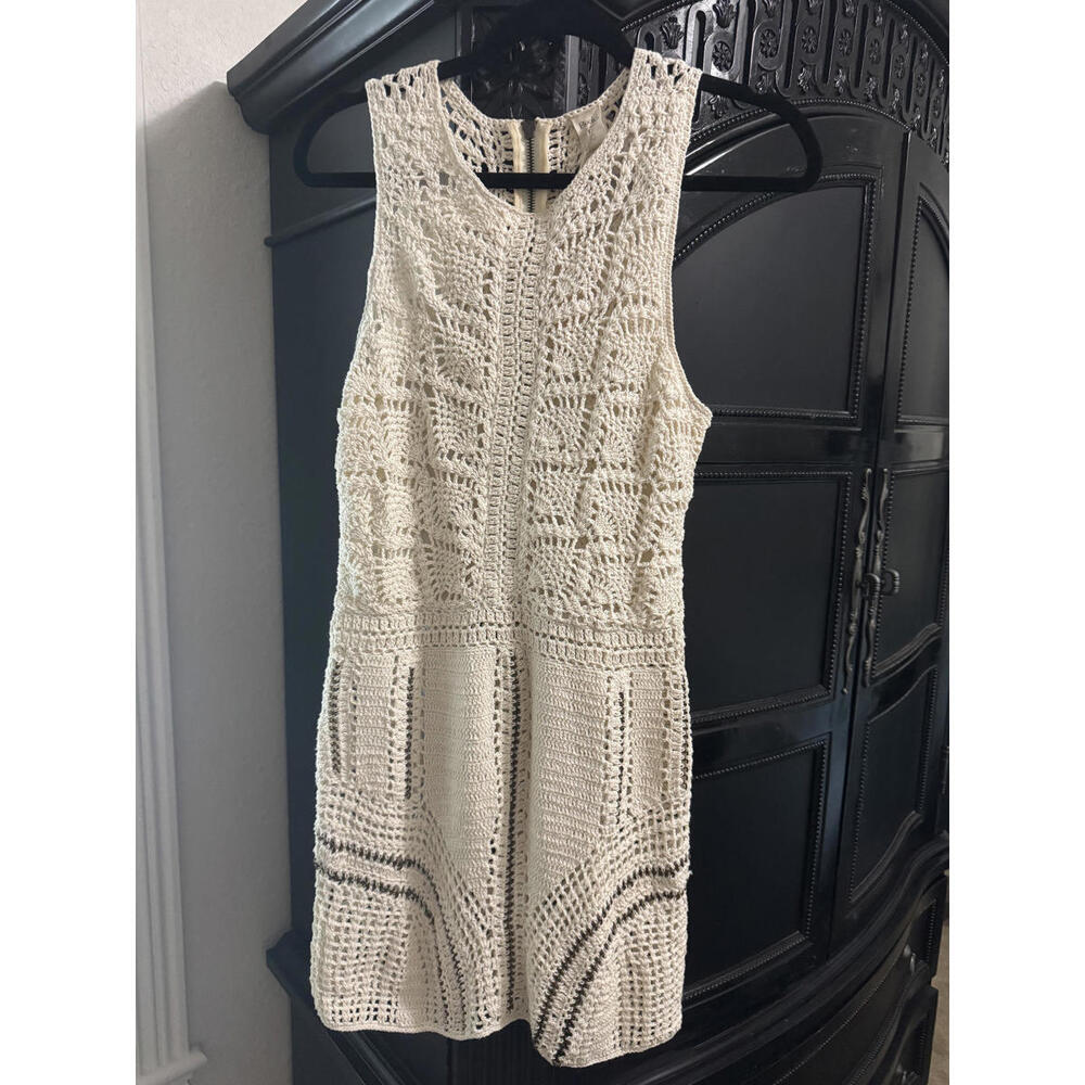 Flook Alora for Free People crochet mini dress with beaded detail - Picture 2 of 8